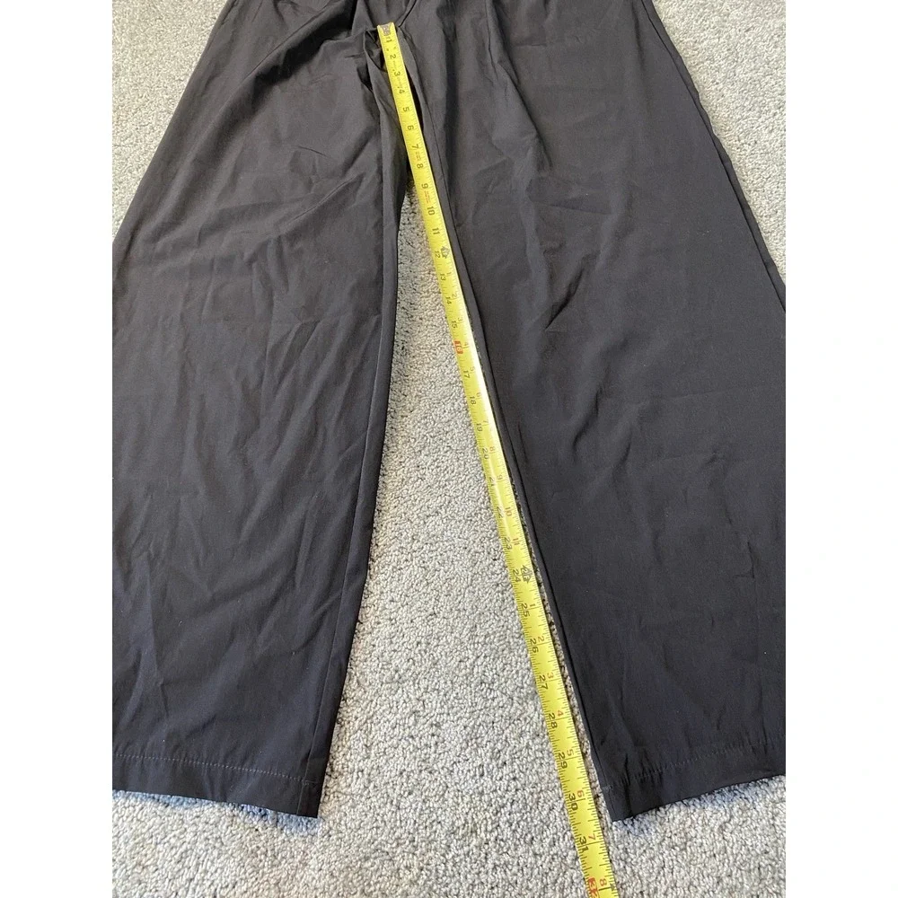 ALO Yoga Women's Suit Up Trouser Black Wide Leg Pants Size Medium Trousers
